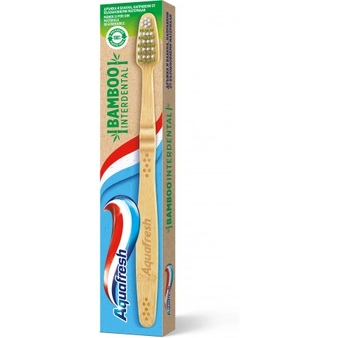 Снимка на Aquafresh Bamboo Interdental бамбукова, рециклируема четка за зъби за 7.99лв. от Аптека Медея