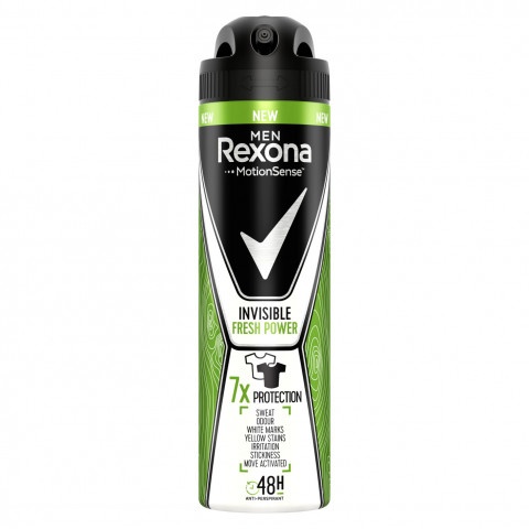 Снимка на Rexona Men Invisible Fresh Power 7 x Protection дезодорант спрей 150мл. за 8.59лв. от Аптека Медея