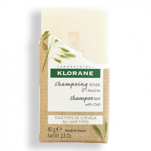 Снимка на Твърд шампоан с мляко от овес за всеки тип коса 80г., Klorane за 23.79лв. от Аптека Медея