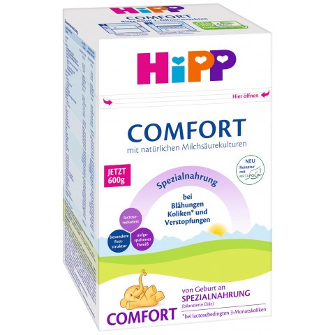 Снимка на Hipp Comfort специализирана храна за кърмачета при запек и колики 600г. за 34.69лв. от Аптека Медея