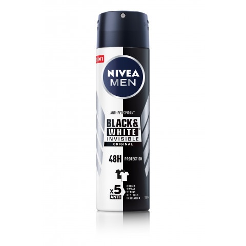 Снимка на Nivea Men Black And White Invisible Дезодорант спрей 150мл за 6.99лв. от Аптека Медея