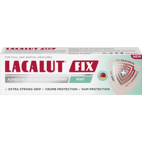 Снимка на Lakalut Fix Mint фиксиращ крем за зъбни протези с ментов вкус 40г. за 7.69лв. от Аптека Медея