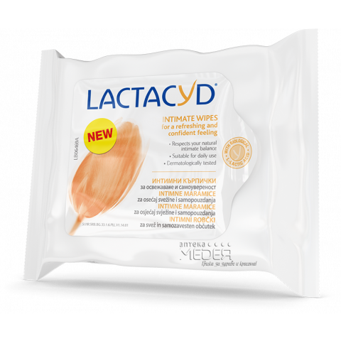 Снимка на Lactacyd Daily Мокри кърпи интимни х 15 броя за 6.29лв. от Аптека Медея