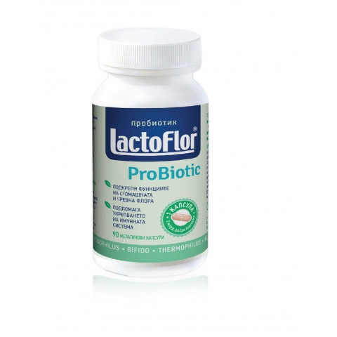Снимка на Lactoflor Пробиотик - подкрепя имунитета и функциите на стомашната и чревната флора, 90 капсули за 26.79лв. от Аптека Медея