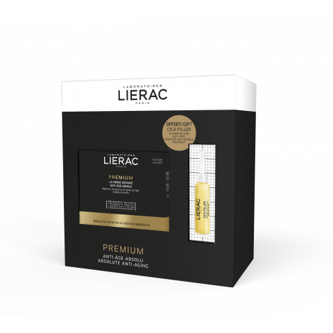 Снимка на Lierac Premium крем за лице против бръчки за нормална кожа 50мл. + Cica-Filler противостареещ възстановяващ серум за лице 10мл. за 178.63лв. от Аптека Медея