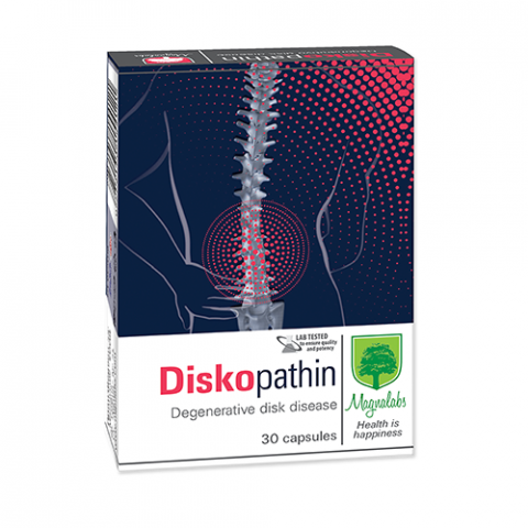Снимка на Дископатин (Diskopathin) -намалява болката и дикомфорта в ставите при възпалителни и дегенеративни заболявания на опорно-двигателния апарат, капсули х 30, Magnalabs за 27.89лв. от Аптека Медея