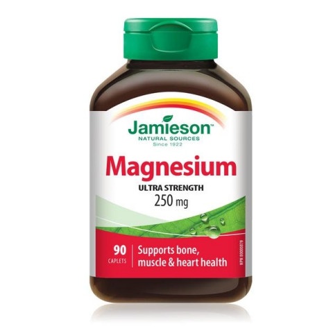 Снимка на Магнезий подпомага костите, мускулите, здравето на сърцето, 250мг, 90 капсули, Jamieson за 18.71лв. от Аптека Медея