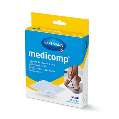 Снимка на Medicomp компреси от нетъкан текстил 10см. x 10см., 5 х 2 броя, Hartmann за 3.29лв. от Аптека Медея