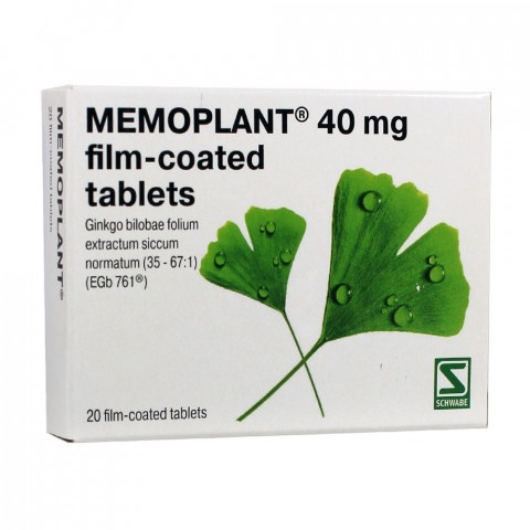 Снимка на Мемоплант, с гинко билоба, 40мг, 20 таблетки за 11.79лв. от Аптека Медея