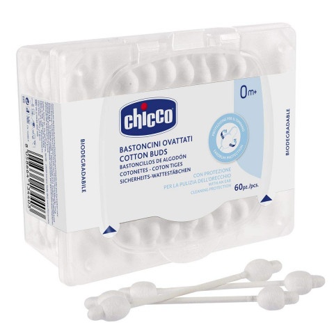 Снимка на Chicco детски клечки за уши с ограничител х 60 броя за 5.69лв. от Аптека Медея
