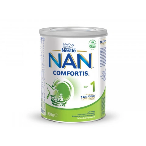 Снимка на Nestle NAN Comfortis 1 Висококачествено обогатено мляко на прах за кърмачета от момента на раждането, 800 г. метална кутия за 41.29лв. от Аптека Медея