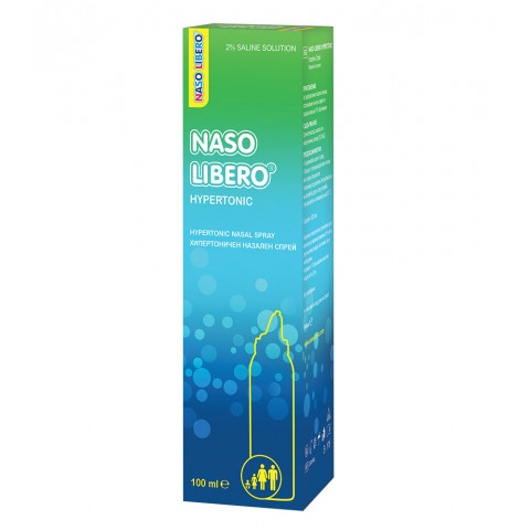Снимка на Naso Libero Hypertonic (Назо либеро) - хипертоничен назален спрей, 2% NaCl 100мл  за 11.29лв. от Аптека Медея