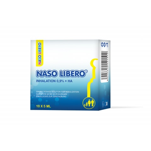 Снимка на Naso Libero NaCl 0.9% + HA, разтвор за инхалации с хиалурон в монодози 5мл. х 10 броя за 14.89лв. от Аптека Медея