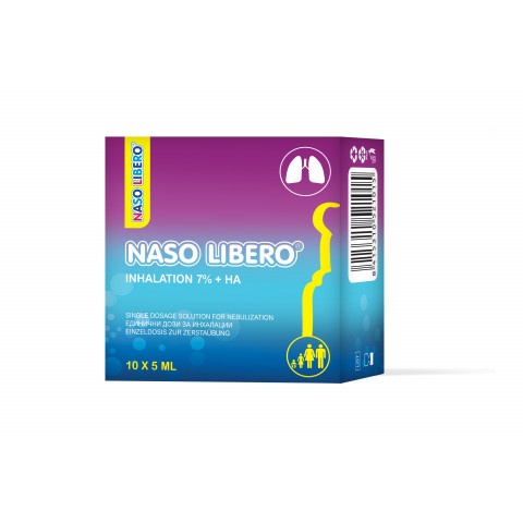 Снимка на Naso Libero NaCl 7% + HA, разтвор за инхалации с хиалурон в монодози 5мл. х 10 броя за 21.49лв. от Аптека Медея