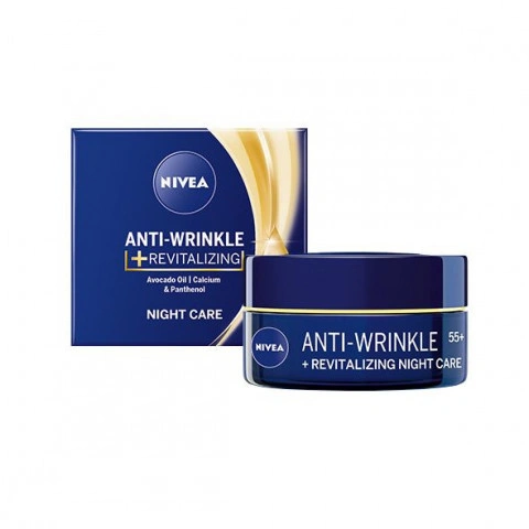 Снимка на Nivea Anti-Wrinkle+Revitalizing Нощен крем против бръчки с ревитализиращ ефект 55+ x 50мл за 11.49лв. от Аптека Медея