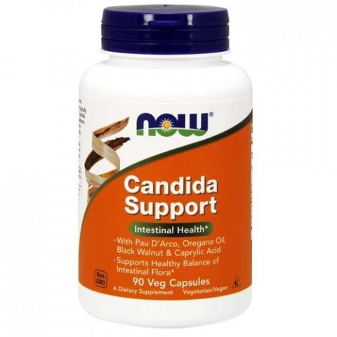 Снимка на Candida Support (Кандида Съпорт) за храносмилателна система, 90 капсули, Now foods за 54.99лв. от Аптека Медея