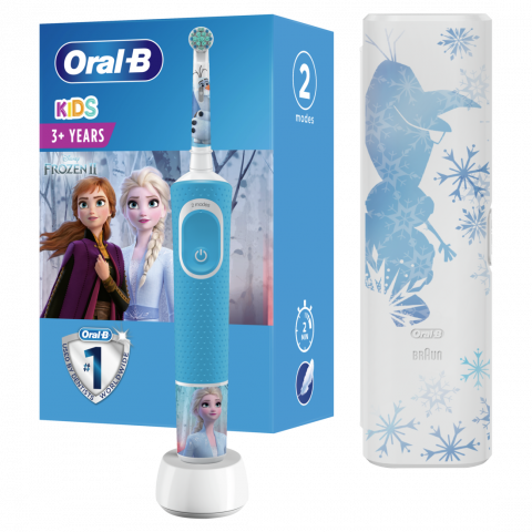 Снимка на Oral-B Vitality D100 Frozen+ електрическа четка за деца + калъф за 51.99лв. от Аптека Медея