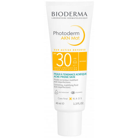 Снимка на Слънцезащитен матиращ флуид за лице за склонна към акне кожа, 40 мл., Bioderma Photoderm AKN Mat SPF30 за 30.07лв. от Аптека Медея