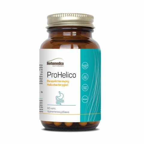 Снимка на Про Хелико, Пробиотик срещу стомашната бактерия Helicobacter Pylori, 100мг, 60 капсули, Herba Medica за 36.89лв. от Аптека Медея