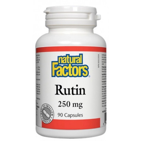 Снимка на Рутин, мощен биофлавоноид с редица ползи за здравето, антиоксидант, 250мг, 90 капсули, Natural Factors за 37.29лв. от Аптека Медея
