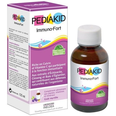 Снимка на Pediakid (Педиакид) Сироп имунофорт за деца, с аромат на екстракт от боровинки, 125мл за 29.99лв. от Аптека Медея