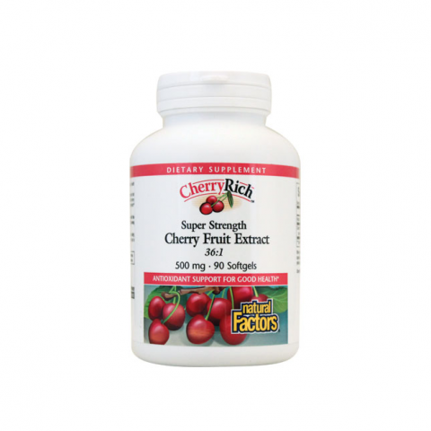 Снимка на Cherry fruit extract (Череша концентрат) антиоксидант, подпомагащ доброто здраве, 500мг, 90 капсули за 44.29лв. от Аптека Медея