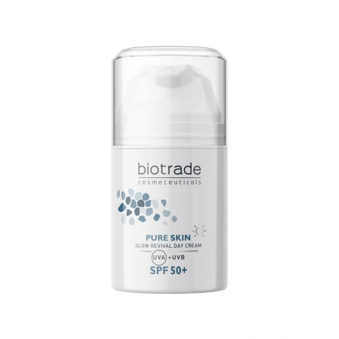 Снимка на Озаряващ дневен крем за лице SPF 50+, 50 мл, Biotrade Pure Skin за 22.64лв. от Аптека Медея