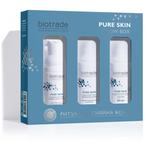 Снимка на Biotrade Pure Skin Ритуал за сияйна кожа - Измивна пяна за лице 20 мл. + Ексфолиращ тоник 20 мл. + Дневен крем SPF50+ 20 мл. за 30.29лв. от Аптека Медея