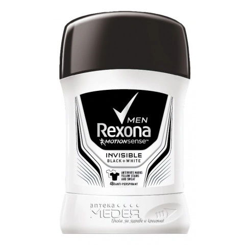 Снимка на Rexona Men Invisible Black & White Дезодорант стик 50мл за 5.19лв. от Аптека Медея