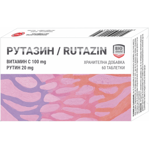 Снимка на Рутазин - подпомага здравето на кръвоносните съдове, х 60 таблетки, Bioshield за 6.29лв. от Аптека Медея