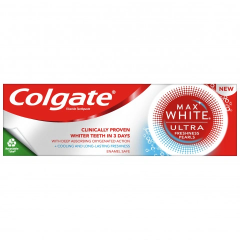 Снимка на Избелваща паста за зъби, 50мл., Colgate Max White Ultra Freshness Pearls за 10.59лв. от Аптека Медея