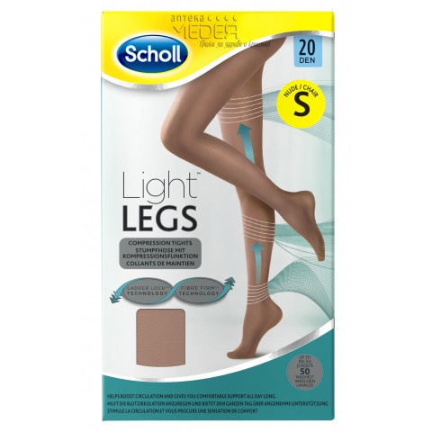 Снимка на Scholl Light Legs Чорапогащник компресионен 20 ден бежов S за 28.99лв. от Аптека Медея
