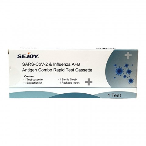 Снимка на Комбиниран тест за SARS-CoV & Influenza A+B, х 1 брой, SEJOY  за 14.99лв. от Аптека Медея