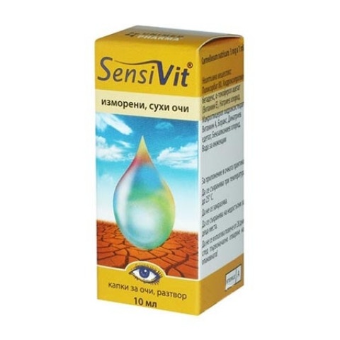 Снимка на Sensivit (Сенсивит) Капки за очи, при изморени и сухи очи, 10мл за 8.89лв. от Аптека Медея