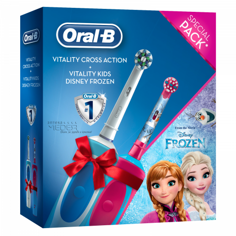 Снимка на Oral-B Vitality Pro 500 Електрическа четка + Vitality Kids Disney Frozen Детска електрическа четка за 81.99лв. от Аптека Медея