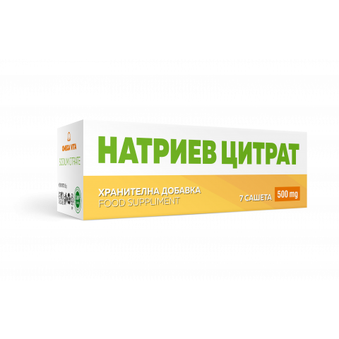 Снимка на Натриев Цитрат 500мг., сашета х 7, Omega Vita за 5.59лв. от Аптека Медея