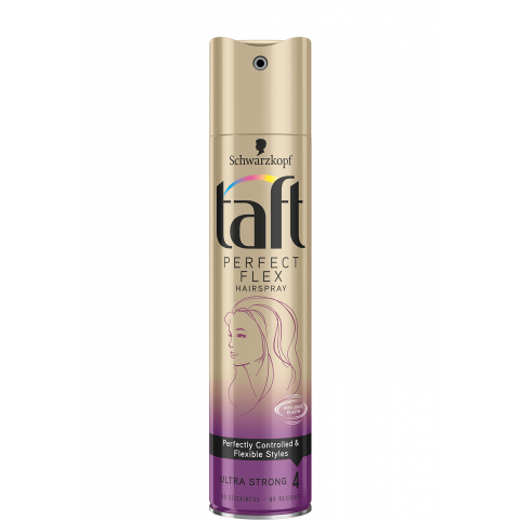 Снимка на Taft Perfect Flex Лак за коса ултра силен ниво 4 х 250мл за 11.49лв. от Аптека Медея