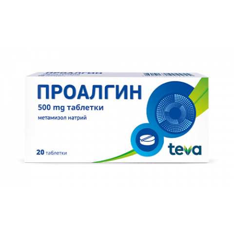 Снимка на Проалгин 500 мг. при висока температура, главоболие и зъбобол, х 20 таблетки, Teva за 2.29лв. от Аптека Медея