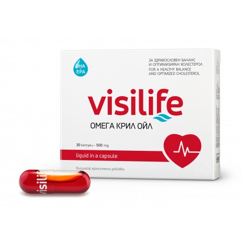 Снимка на Visilife (Висилайф) Омега Крил ойл, за здравословен баланс и оптимизиран холестерол, 30 капсули, Vitaslim за 42.89лв. от Аптека Медея