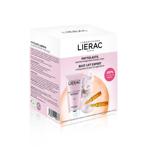 Снимка на Lierac Bust Lift Expert моделиращ крем за бюста и деколтето 75мл. + Phytolastil ампули серум срещу стрии x 20 броя за 92.39лв. от Аптека Медея