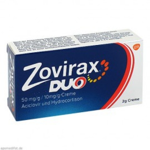 Zovirax Duo (Зовиракс Дуо) Крем при херпеси, с ацикловир и хидрокортизон, 2гр