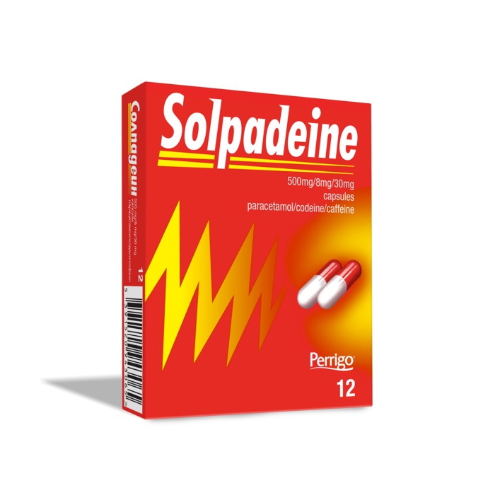 Солпадеин, с парацетамол, кодеин и кофеин, 12 капсули – Аптеки Медея