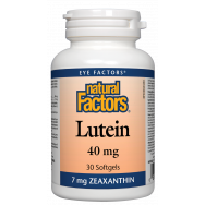 Лутеин - естествен продукт в подкрепа на зрението, 40мг, 30 капсули, Natural Factors