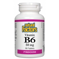 Витамин B-6, 50мг, 90 таблетки, Natural Factors