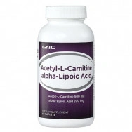 Acetyl L-Carnitine & Alpha Lipoic Acid - подкрепя метаболизма и прозиводството на енергия, капсули х 60, GNC
