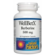 Берберин, за кръвна захар, подпомага сърдечно-съдовата система, 500мг, 60 капсули, Natural Factors