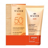 Слънцезащитен деликатен крем за лице SPF50, 50 мл. + Освежаващ лосион за след слънце, 50 мл. Nuxe Sun
