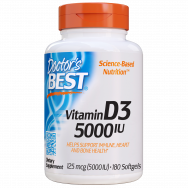 Витамин D3, за сърце, имунитет, кости, 5000, 180 капсули, Нов продукт, Doctor's Best