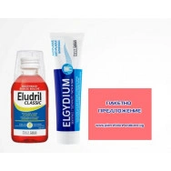 Eludril Classic Антибактериална вода за уста 200 мл. + Elgydium Антиплакова паста за зъби 50 мл., Промо