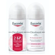 Дезодорант рол-он за чувствителна кожа, без алуминиеви соли, 2 броя х 50 мл. Eucerin Deodorant DUO Promo Pack